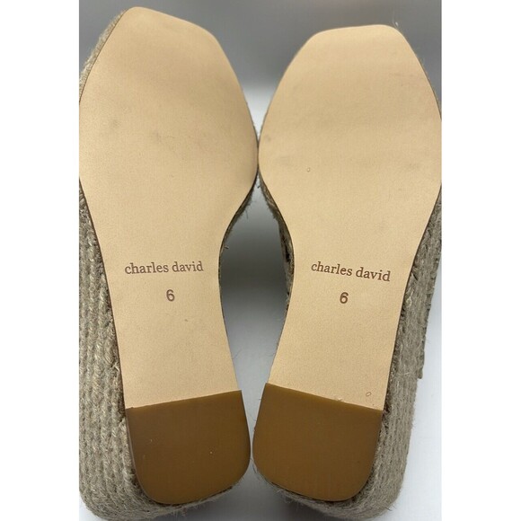 Charles David Gramercy Leather Snake Print Wedge Slides Sz 6 New W/O Tags R Box - Picture 9 of 10